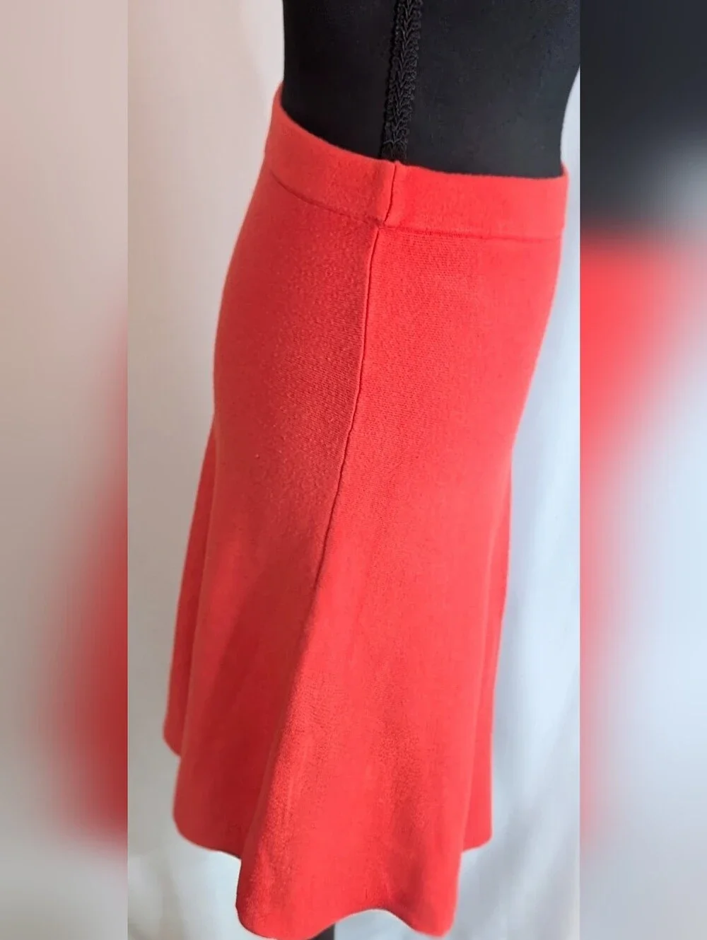 Express Coral Sweater Knit Midi Skirt Size Small Flare A-Line